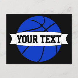 Blåbasketbollteamet Namn eller Anpassningsbar-vyko Vykort