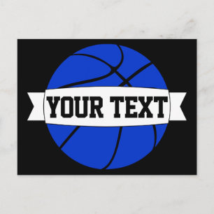 Blåbasketbollteamet Namn eller Anpassningsbar-vyko Vykort