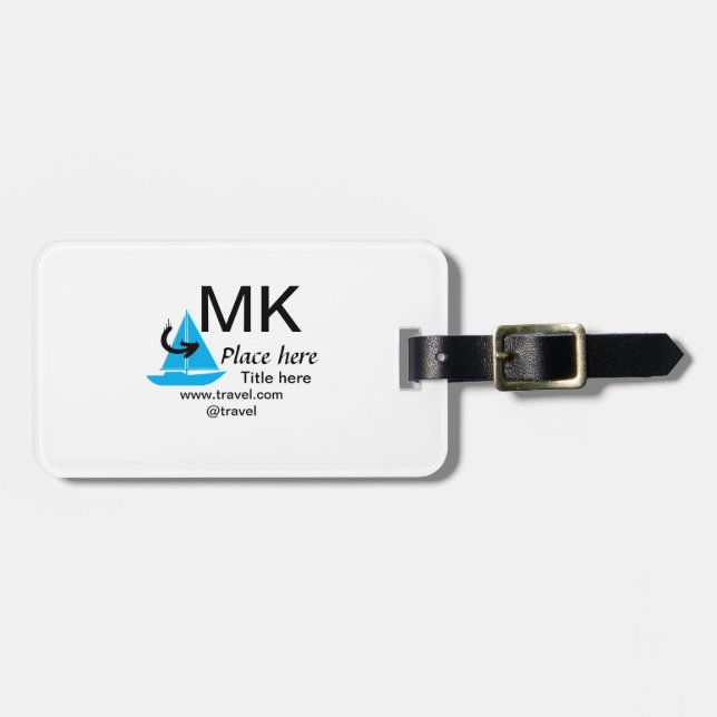 Blåbåt, svart pil resande agent blogg webbplats t bagagebricka (Horisontell Framsida)