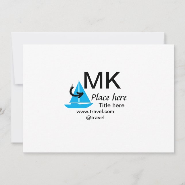 Blåbåt, svart pil resande agent blogg webbplats t inbjudningar (Framsida)