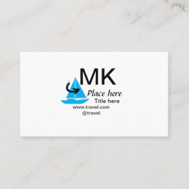 Blåbåt, svart pil resande agent blogg webbplats t visitkort