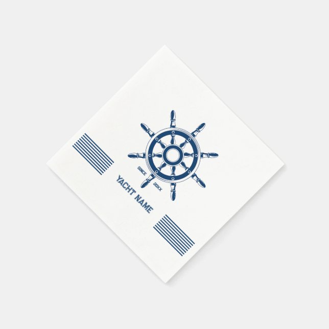 Blåbåtsroder med anpassade pappersservett (Hörn)