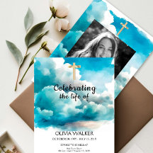 Blåbegravningsinbjudan, firande av livet