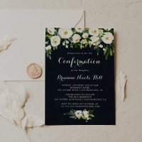 Blåbekräftelse av Greenery White Blommigt Royal