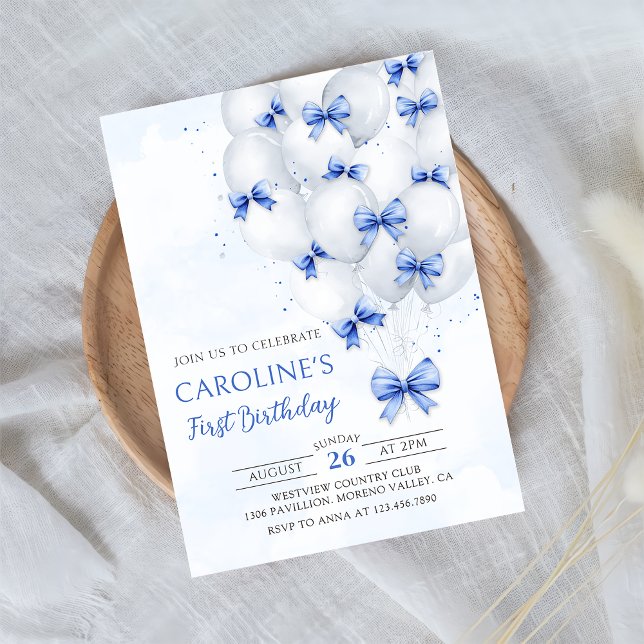 Blåbensbubblor, födelsedagsinbjudan inbjudningar (Skapare uppladdad)