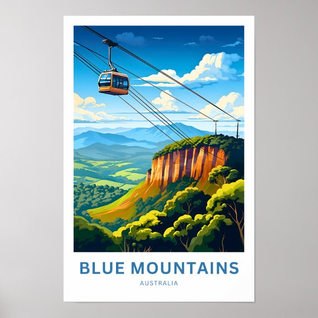 Blåberg Australien Travel Skriv ut Poster (Framsidan)