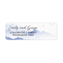 Blåberg bröllop returetiketter returadress etikett