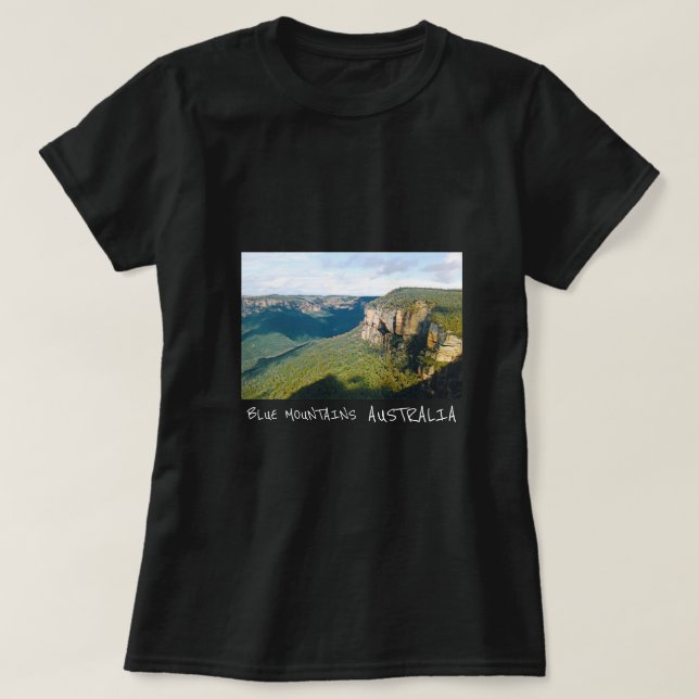 Blåberg i Govetts Leap Australia T Shirt (Design framsida)