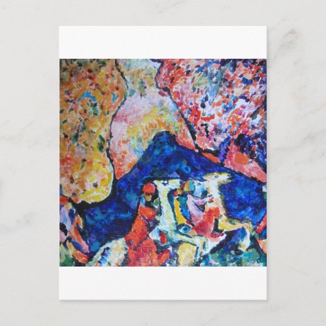 Blåberg i Wassily Kandinsky häst Vykort (Framsida)