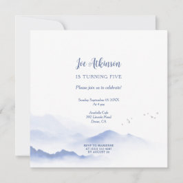 Blåberg - könsmässig födelsedagsinbjudan inbjudningar