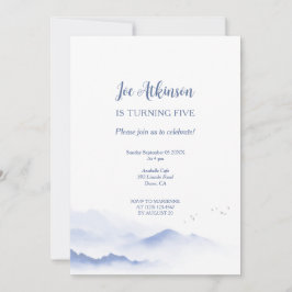 Blåberg - könsmässig födelsedagsinbjudan inbjudningar