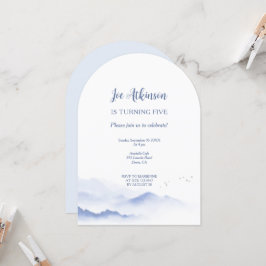 Blåberg - könsmässig födelsedagsinbjudan inbjudningar