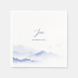 Blåberg könsneutral födelsedag pappersservett