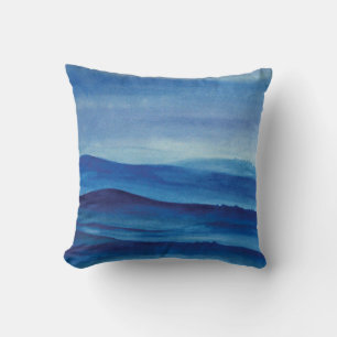 Blåberg landskapskonst Throw Cushion Kudde