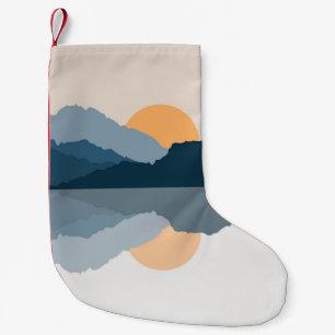 Blåberg som reflekteras i sjö liten julstrumpa