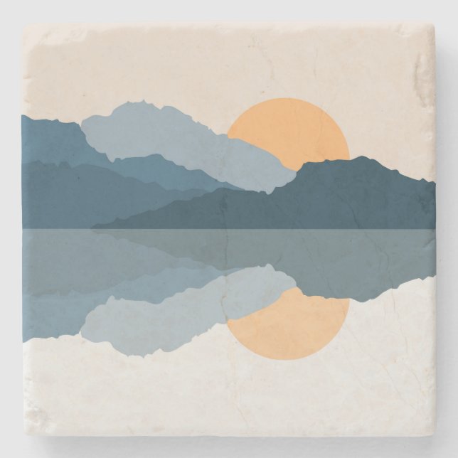 Blåberg som reflekteras i sjö stenunderlägg (Framsidan)