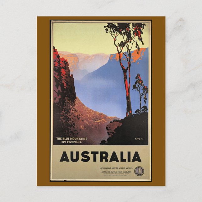 Blåbergen, Australien Vykort (Framsida)