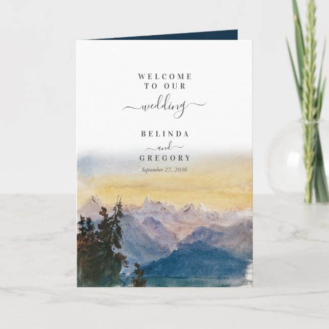 Blåbergen Gräs Bröllop serviceorder Program (Framsida)