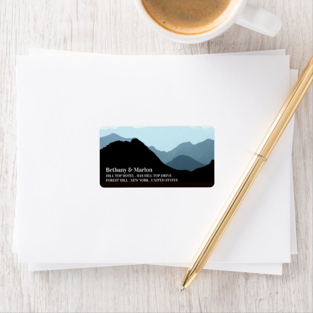 Blåbergsområde, Rustic Bröllop Adressetikett (Insitu)