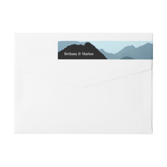 Blåbergsområde, Rustic Bröllop Etikettband (Baksidan)