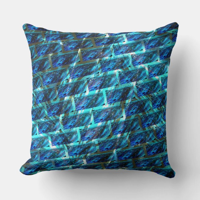 Blåbetade, gräddade eller avgivande av nedfläckad, kudde (Framsida)