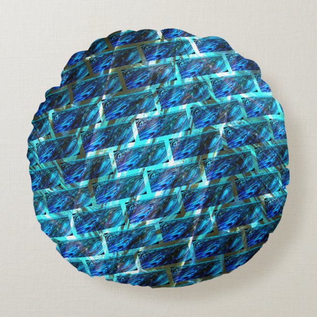 Blåbetade, gräddade eller avgivande av nedfläckad, rund kudde (Framsidan)