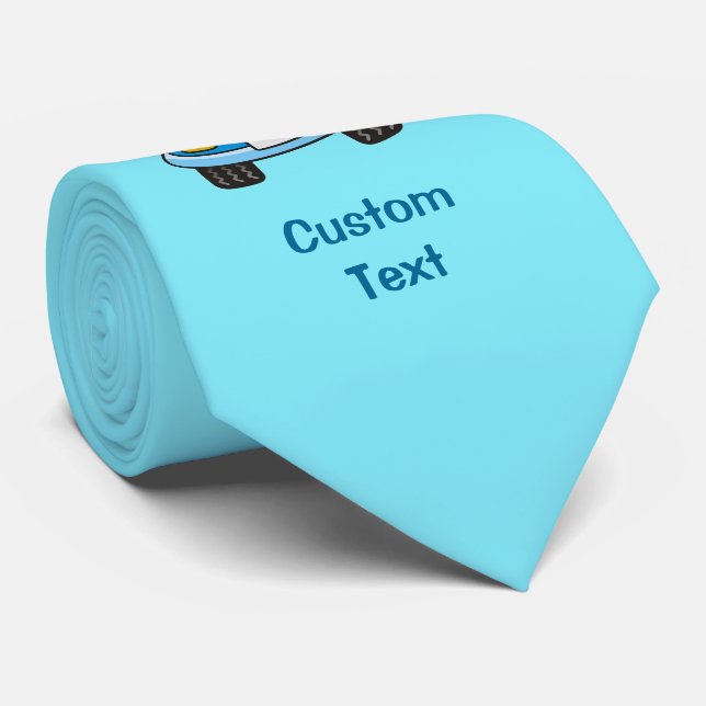 Blåbil med bubblor i halsen slips (Rullad)