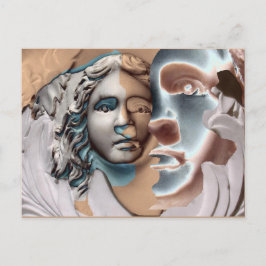 Blåbildsartikel för urn Ansikte Vykort