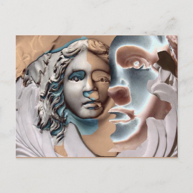 Blåbildsartikel för urn Ansikte Vykort (Framsida)