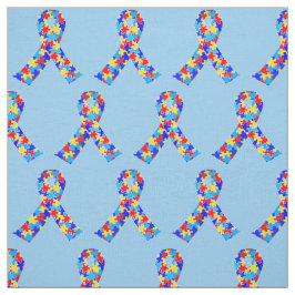 Blåbildsband för blå autism tyg