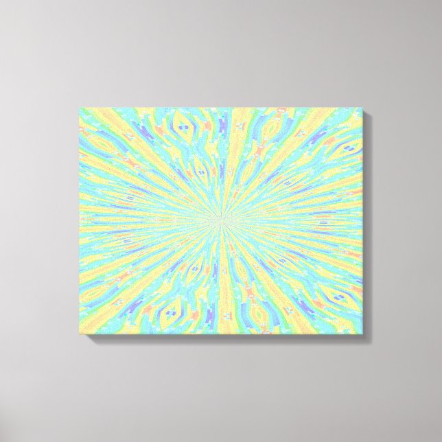 Blåbildsformad Abstrakt Canvastryck (Framsida)