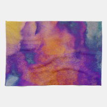 Blåbildsgrafik i vatten färg med röd gult lila