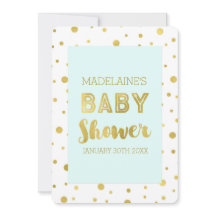 Blåbildsinbjudningar till Guld Confetti Himlar Blu