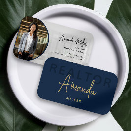 Blåbildsmäklare och Guld Realtor Broker Real Gods  Visitkort