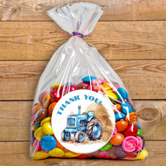 Blåbilsbrickor Tack Round Stickers Runt Klistermärke