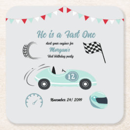 Blåbilsdagen i Tävling, två snabba, snabba, Underlägg Papper Kvadrat