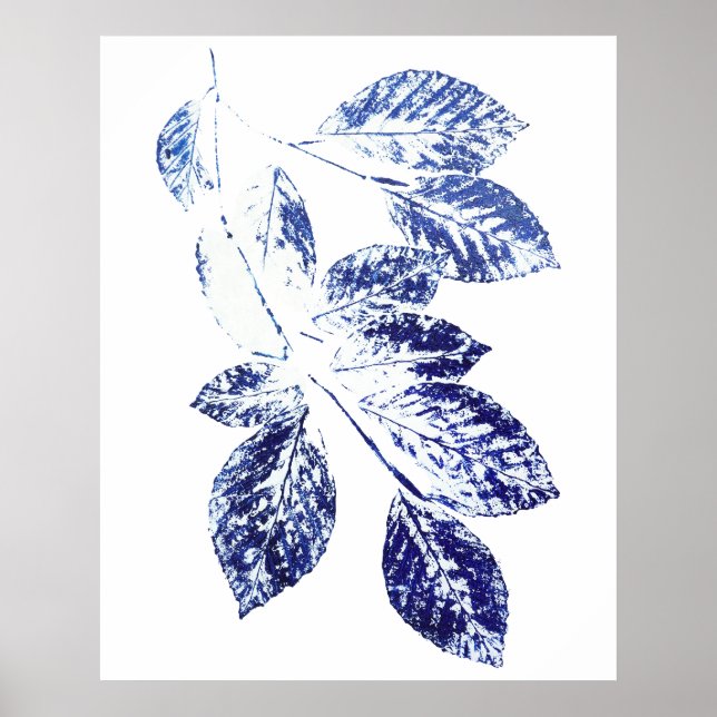 Blåbjörk i löv poster (Framsidan)
