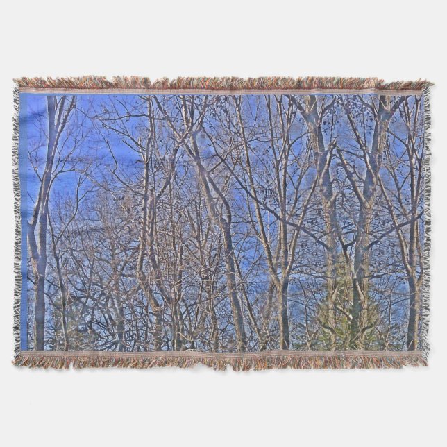 Blåblå bakgrund filt (Framsidan)