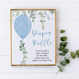 Blåblå ballonger Greneneri Poster