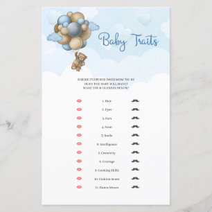 Blåblå ballonger i nalle Baby Traits