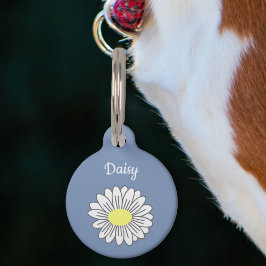 Blåblå betesetikett för botanisk Daisy Djurbricka