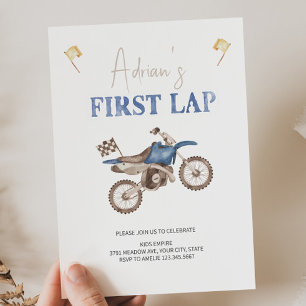 Blåblå Blåsmusik Bike Birthday-inbjudan Inbjudningar