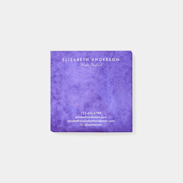 Blåblå blåviolett affärspost-anteckningar post-it block (Framsida)