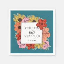 Blåblå Blommigt Bröllop