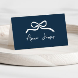 Blåblå bölja i hand plockade placeringskort