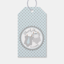Blåblå bricka, babystötsetikett presentetikett