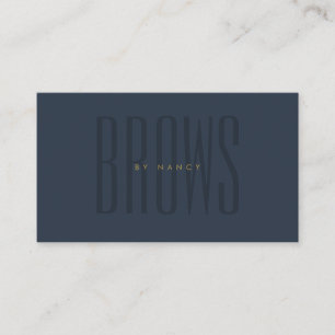 Blåblå broms - enkel minimalistisk typografi visitkort