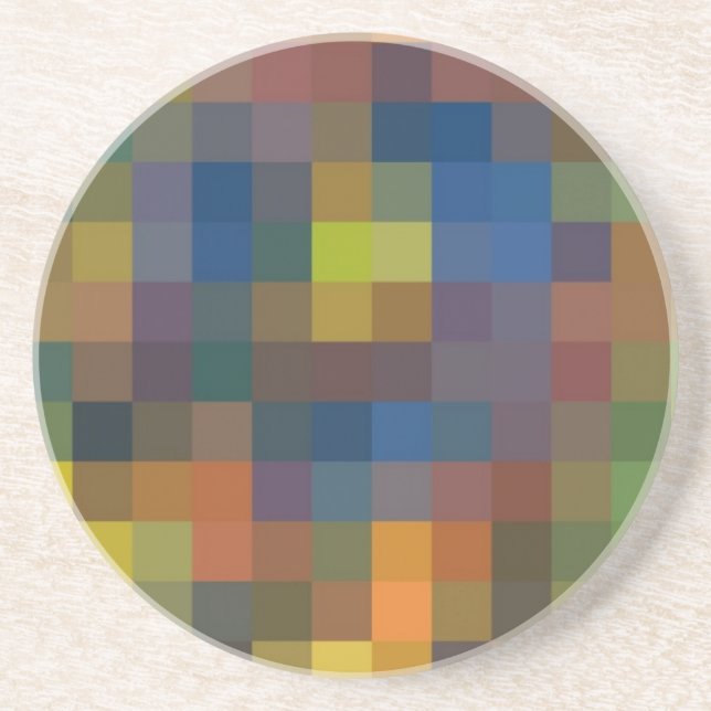 Blåblå brun kvadrat, sandsten Underlägg (Framsidan)