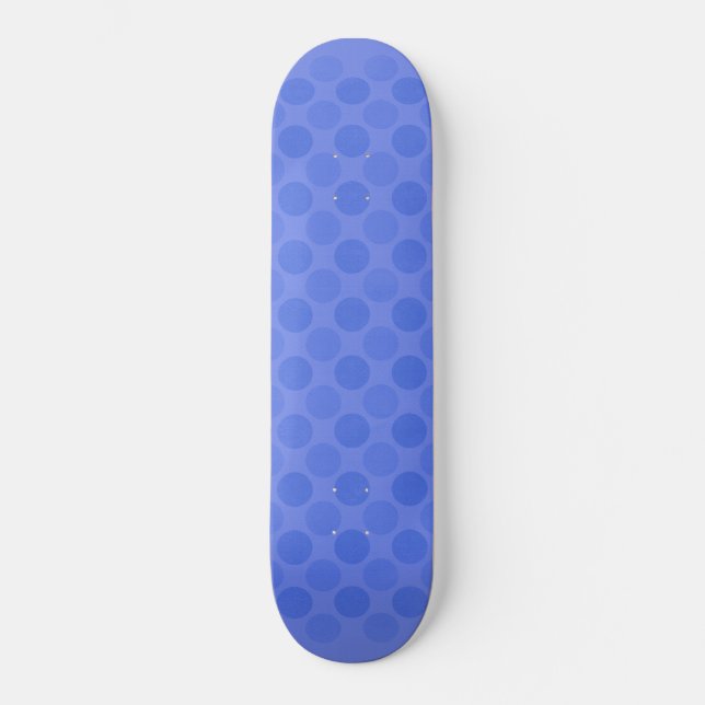 Blåblå cirklar i Retro mönster Mini Skateboard Bräda 18,5 Cm (Framsida)