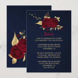 Blåblå detaljer för burgundsfartyg i blommigten gu tilläggskort